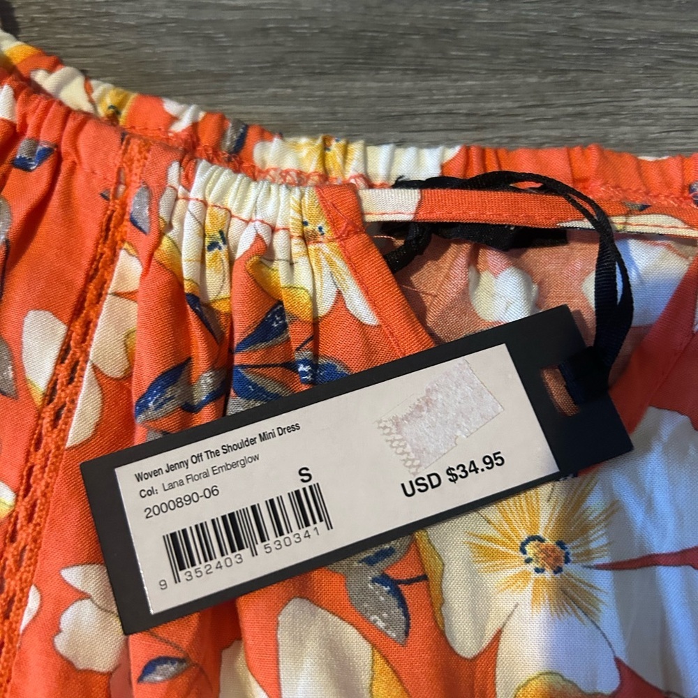 Cotton On Orange Floral Mini Dress - Picture 5 of 6